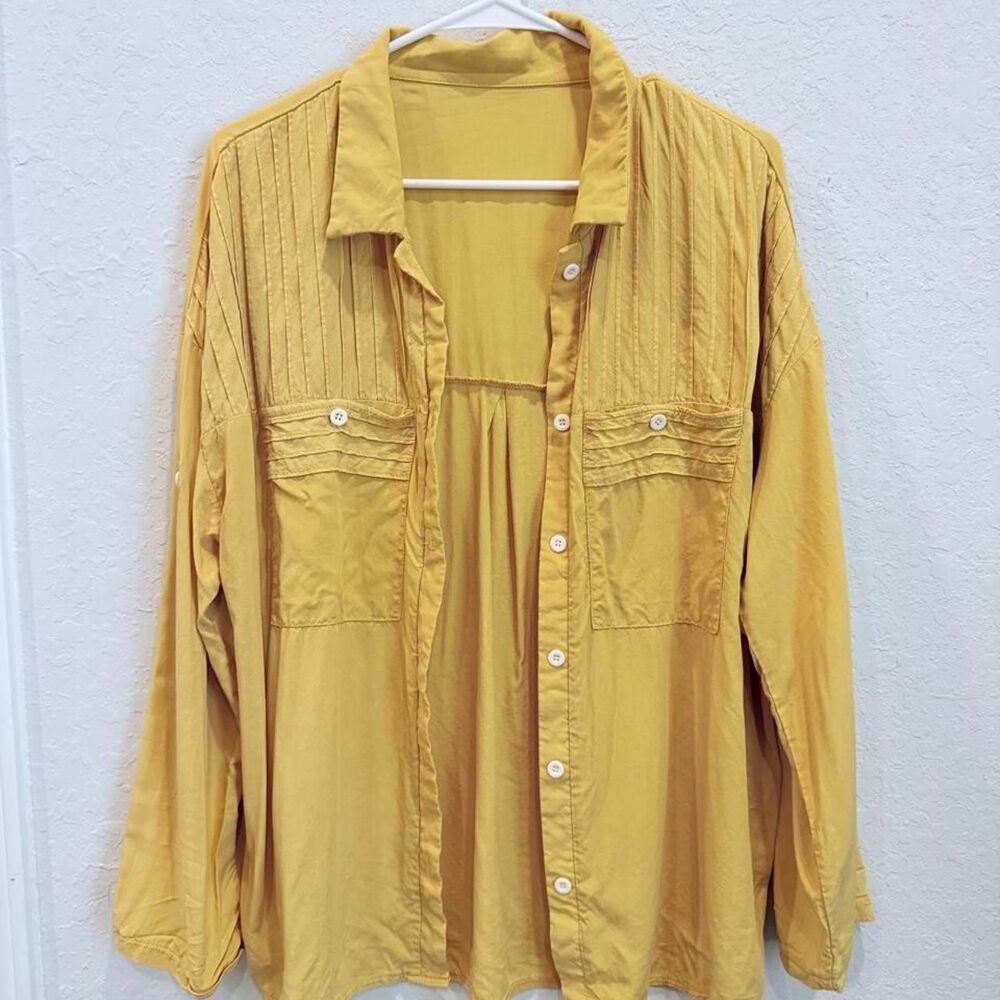 Shein Women's Yellow Blouse